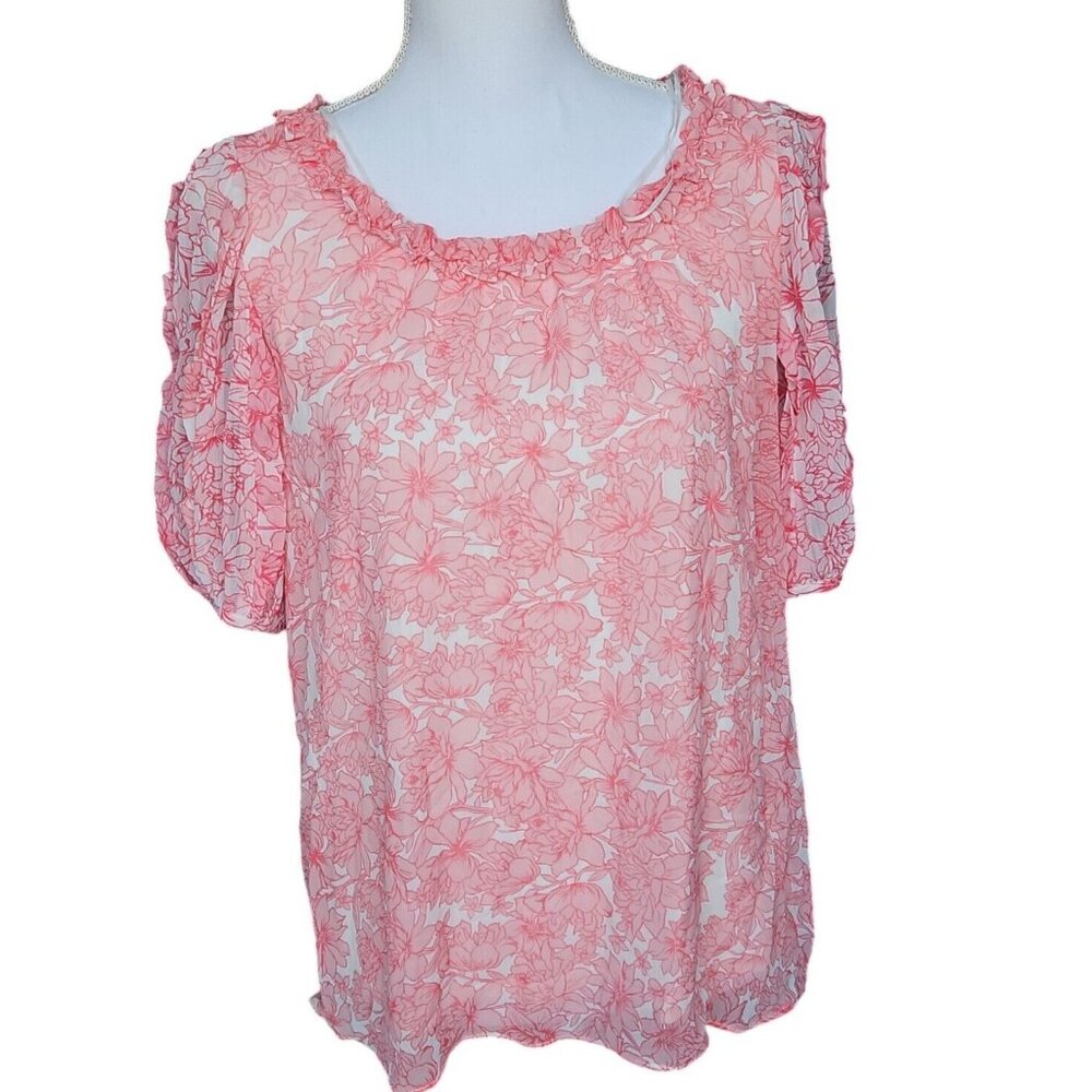 Studio by JPR Size XS Blouse Floral Top Pink Multi NEW